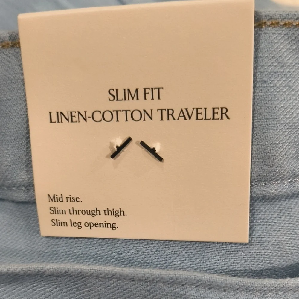 Banana Republic Slim Linen-Cotton Traveler Pant 36W x 32L